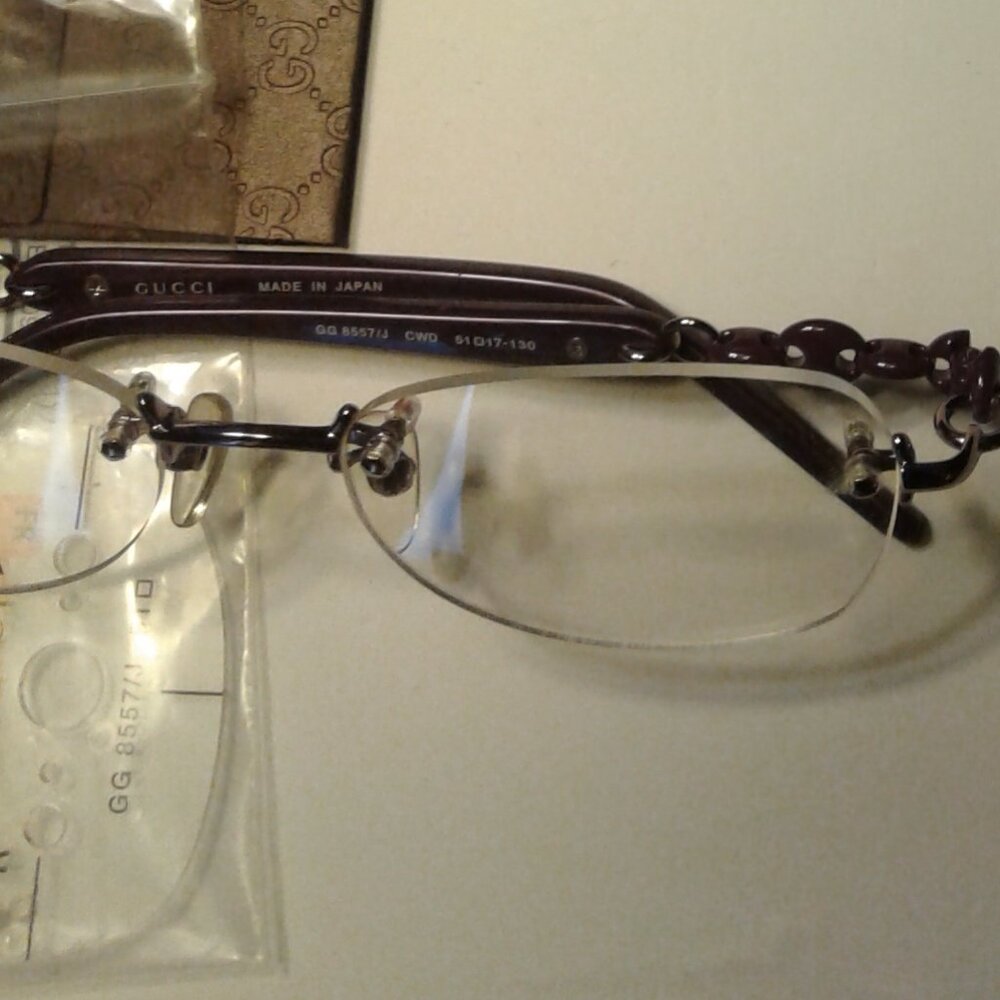 NEW! Gucci Purple Eyeglasses - Picture 3 of 16